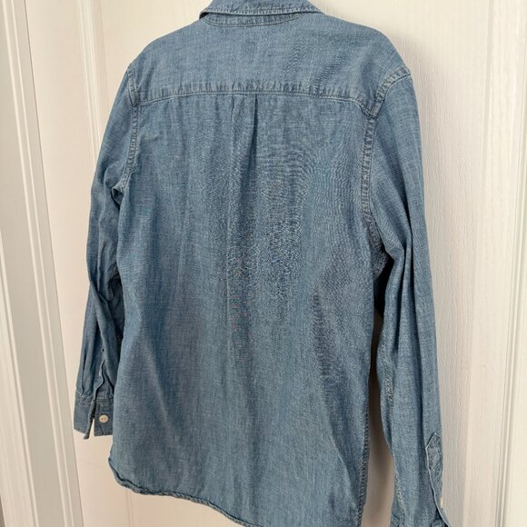 Gap Kids 100% Cotton Denim Long Sleeve Button Shirt Size XL / 12 - Picture 4 of 5
